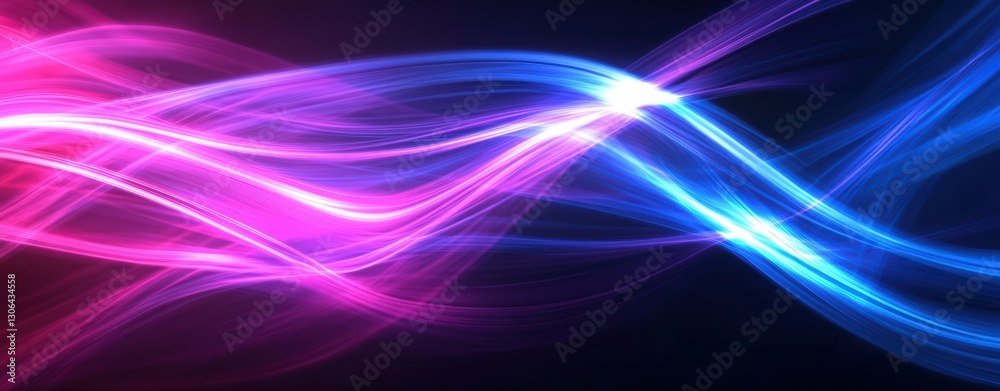 abstract neon background with glowing blue and pink lines on black, virtual scene for presentation, concert poster abstract neon background with glowing blue and pink lines on black, virtual scene for presentation, concert poster