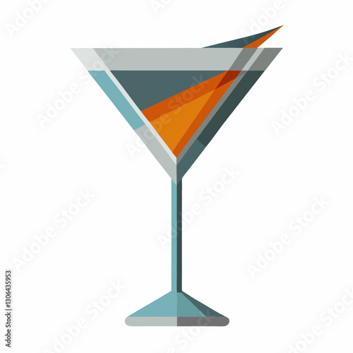 angular cocktail glass 