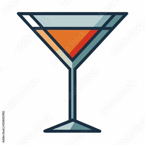 angular cocktail glass 