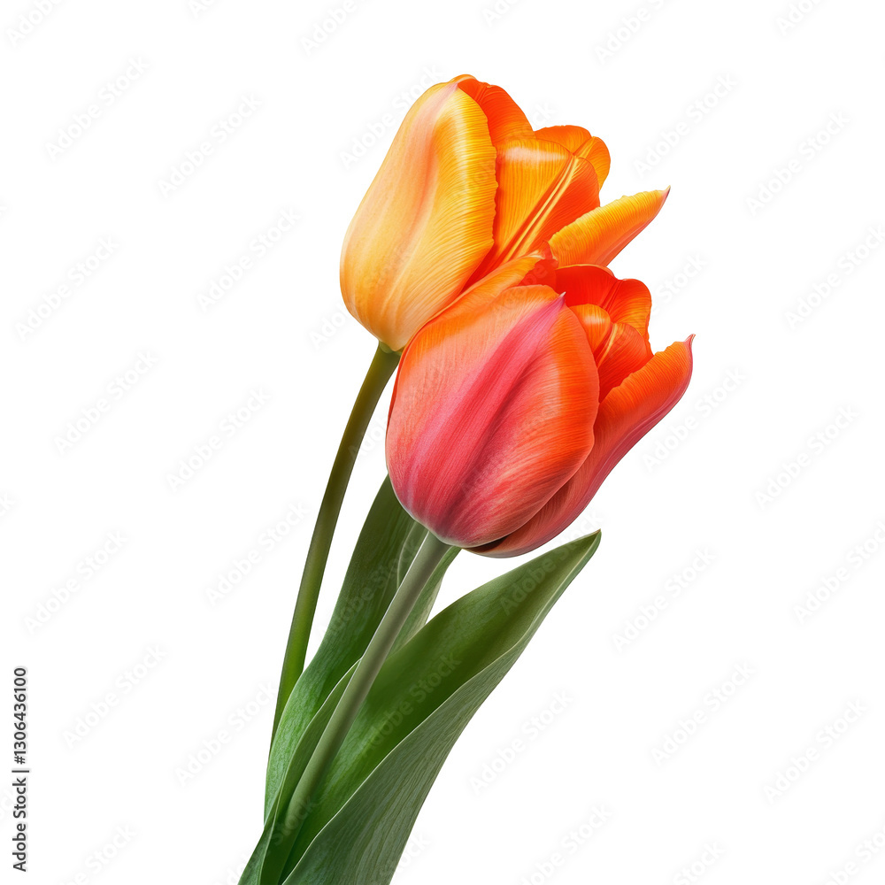 Beautiful color tulip flowers isolated on white Beautiful color tulip flowers isolated on white