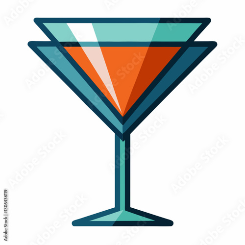 angular cocktail glass 