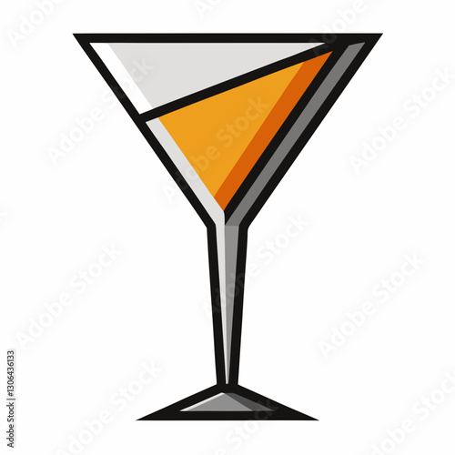 angular cocktail glass 