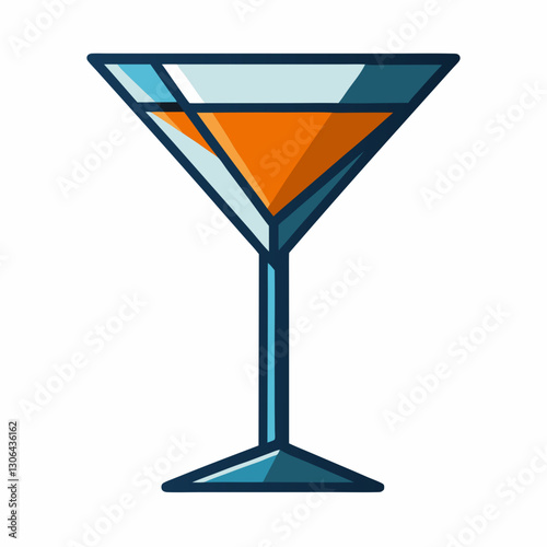 angular cocktail glass 