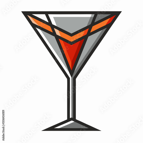 angular cocktail glass 