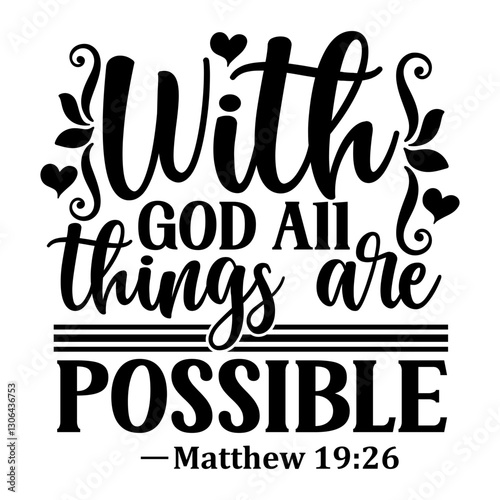 With god all things are possible Svg
