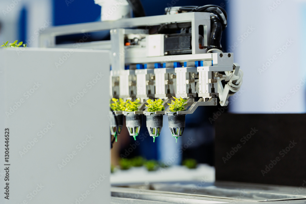 robot arm working in laboratory