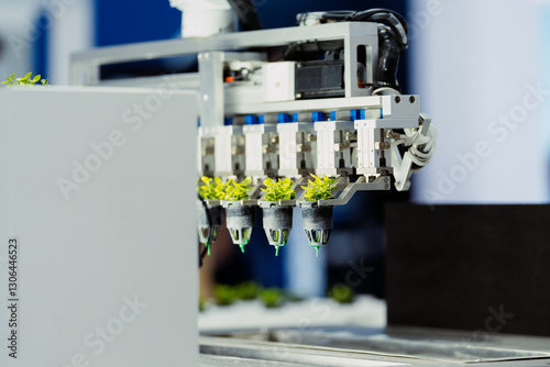 Obraz na płótnie robot arm working in laboratory w salonie