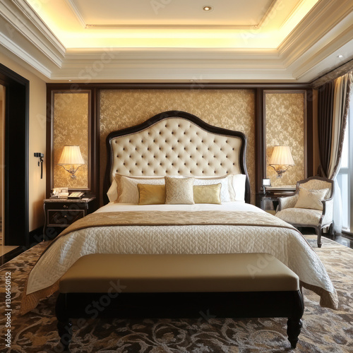 Wallpaper Mural hotel room with bed Torontodigital.ca