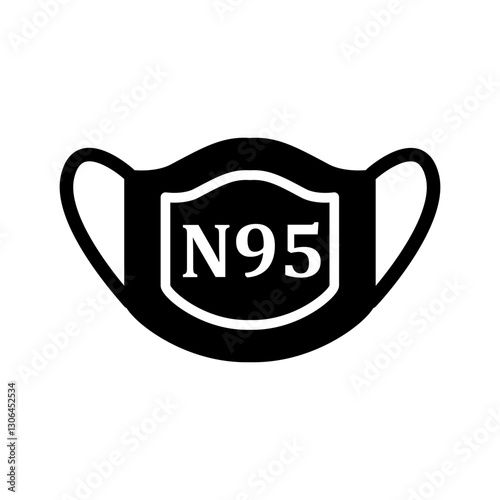 N95 mask Vector Icon