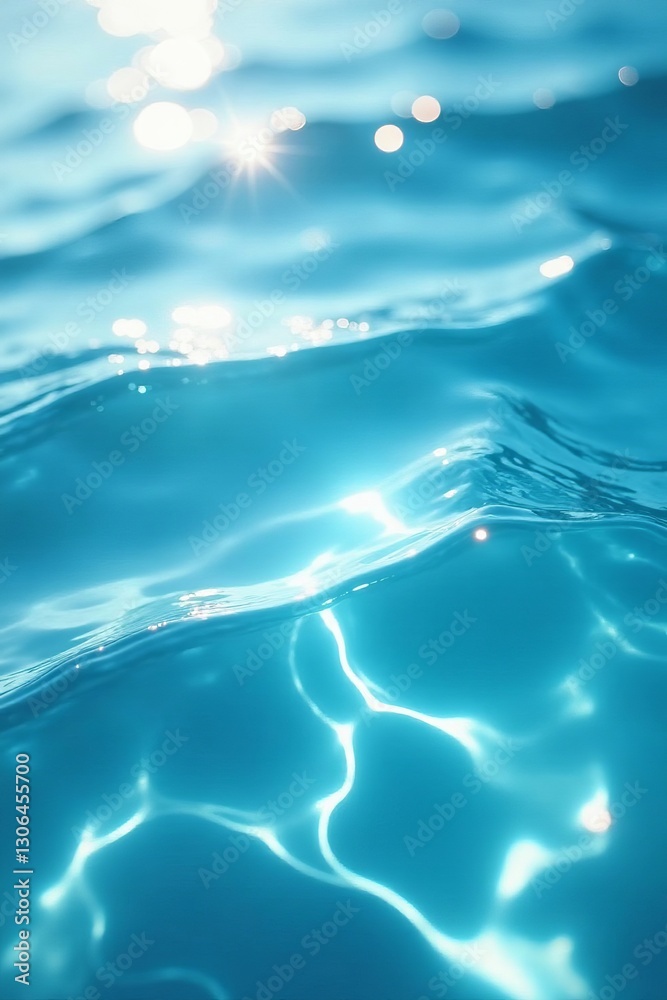 Abstract background of sparkling azure water with gentle waves, sparkling, pool, texture Abstract background of sparkling azure water with gentle waves, sparkling, pool, texture