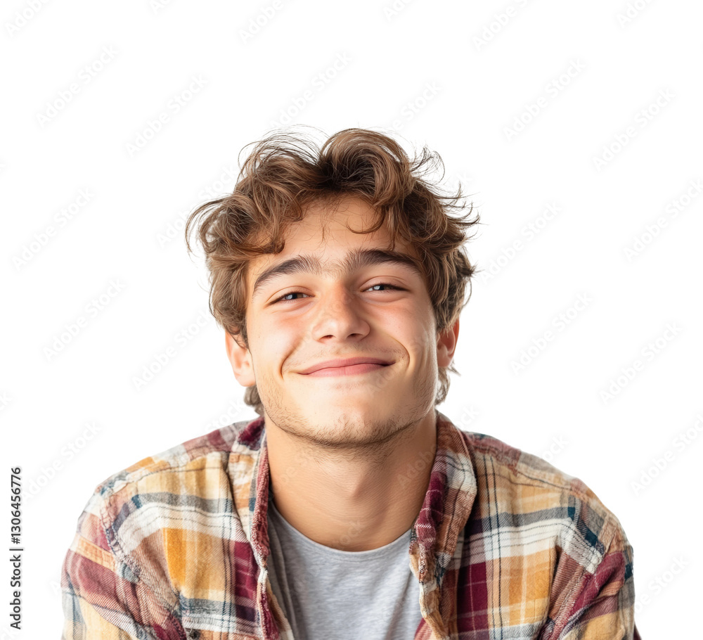 Smiling young man portrait bright happiness isolated on transparent background Smiling young man portrait bright happiness isolated on transparent background