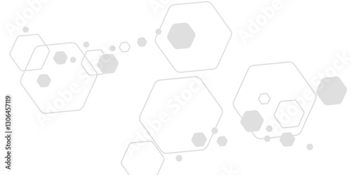 Exploring the Digital Future: A Complex Grid of White and Gray Hexagons Forming a Seamless 3D Mosaic of Technological Innovation

