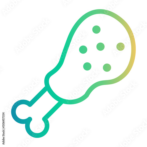 chicken Line Gradient Icon