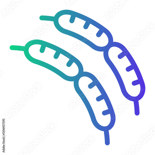 sausage Line Gradient Icon