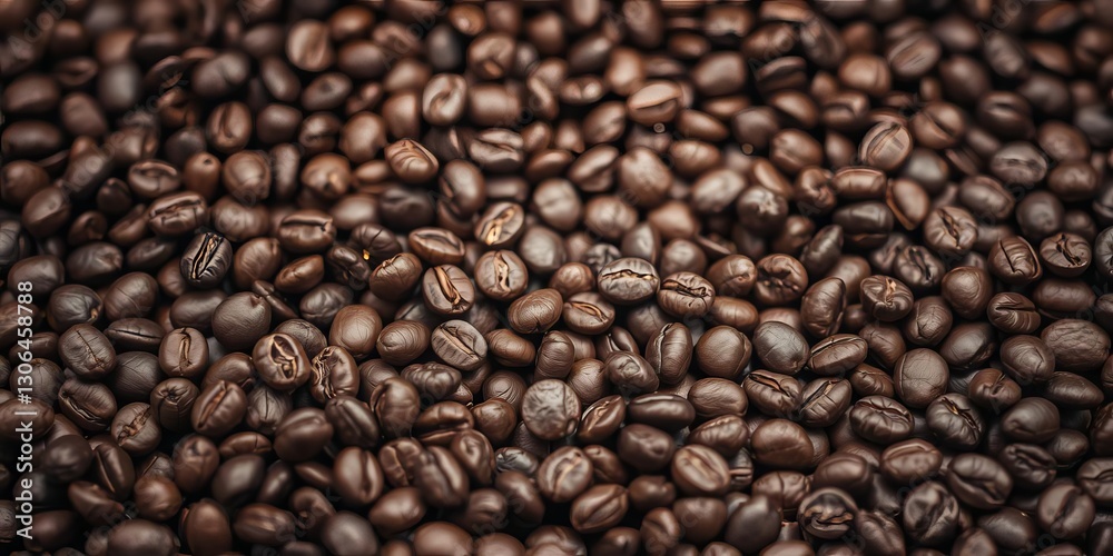 Close up of coffee beans scattered in a textured background with a focus on the rich, earthy tones and intricate details, close up, rich Close up of coffee beans scattered in a textured background with a focus on the rich, earthy tones and intricate details, close up, rich