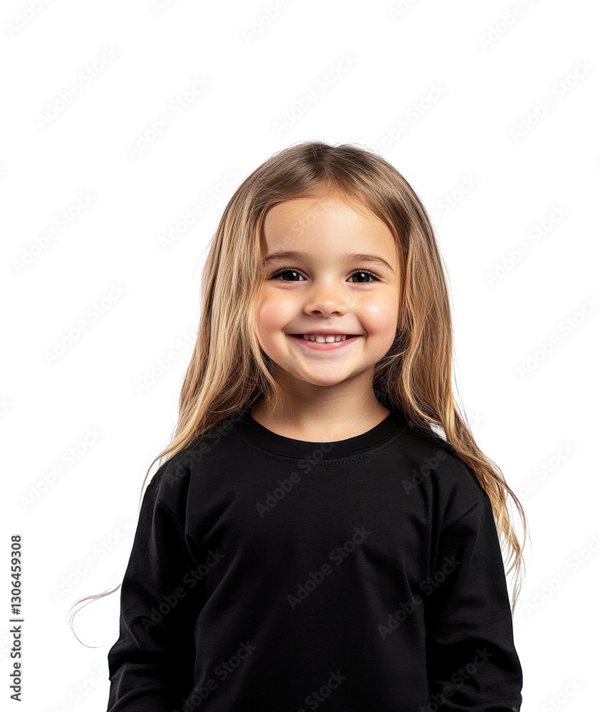 Cheerful child portrait isolated on transparent background Cheerful child portrait isolated on transparent background