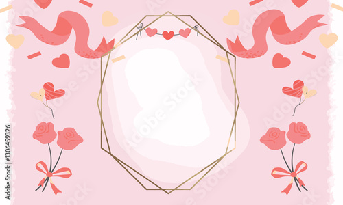 pink flower frame