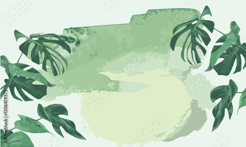 vector illustration of a tropical island