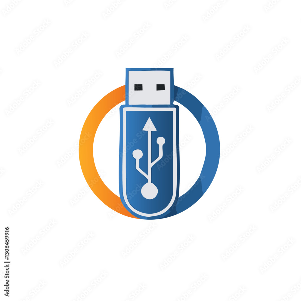 usb flash drive vector illustration icon design
