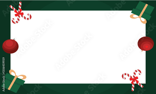 christmas frame with holly