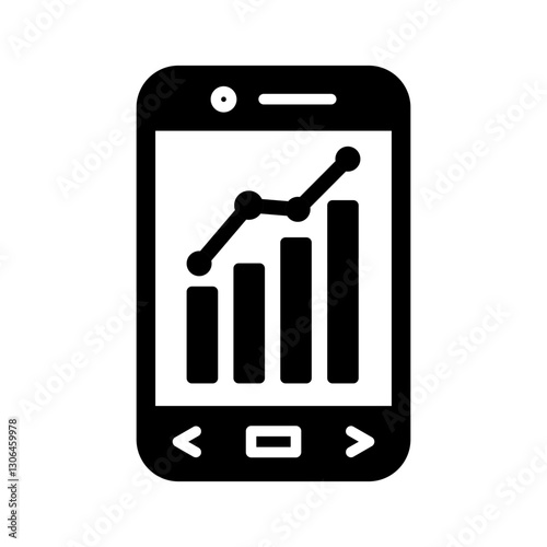 Mobile Analytics Vector Icon