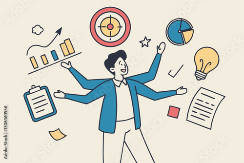 Gestión de proyectos, plan estratégico para administrar los recursos para el desarrollo, proceso de trabajo y planificación, concepto de finalización de tareas, gestor de proyectos inteligente de nego