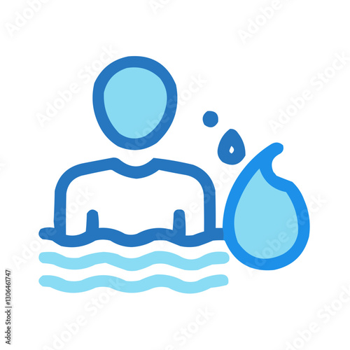 Person Swimming in a Water Body
