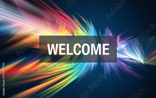 Colorful welcome graphic design
