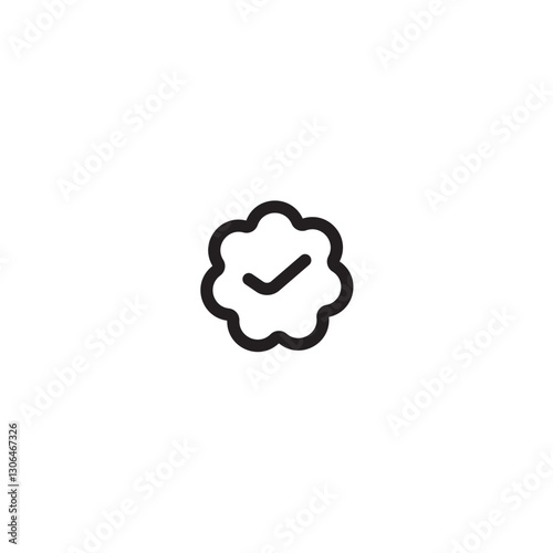 Checklist vector icon, correct checklist symbol flat design.