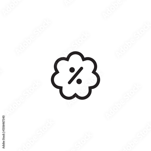 Percentage vector icon symbol illustration. on white background
