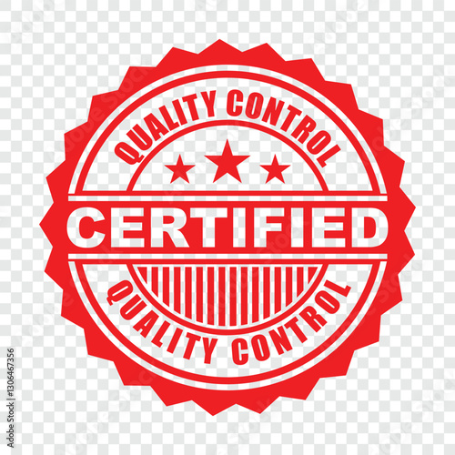 Certified quality control  rubber stamp