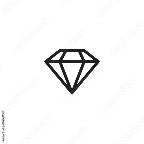 Diamond, stone icon. Simple line, outline illustration elements of hipster style icons