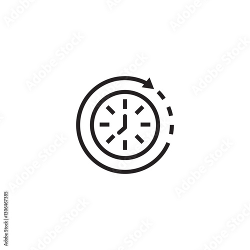 Duration Icon Vector Symbol Design Illustration