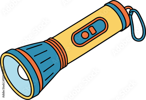 flashlight vector illustration