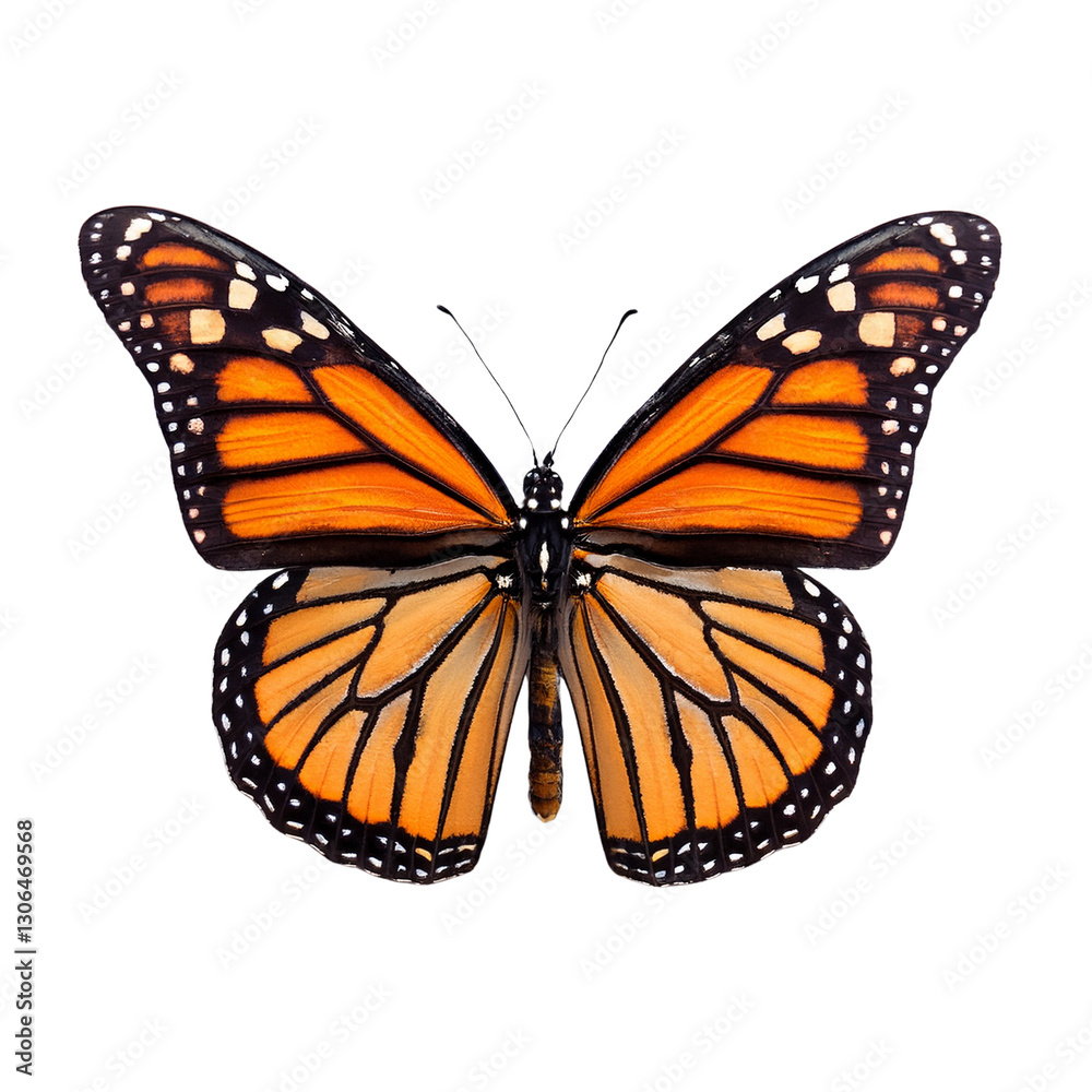 Monarch Butterfly Close Up, butterfly isolated on white background, PNG File Monarch Butterfly Close Up, butterfly isolated on white background, PNG File
