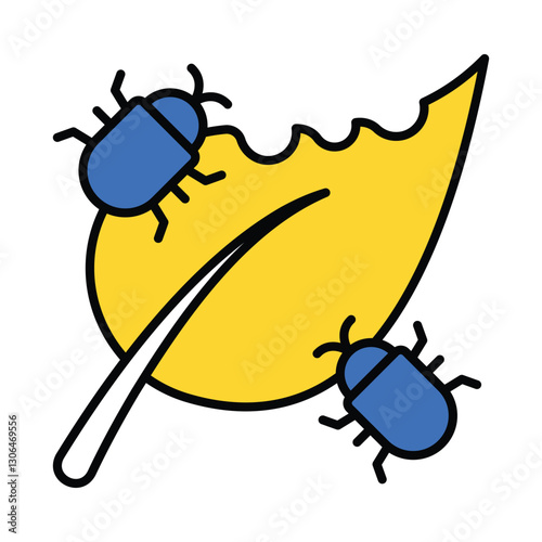 Pests vector filled outline icon. EPS 10 file