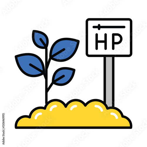 Soil Ph vector filled outline icon. EPS 10 file