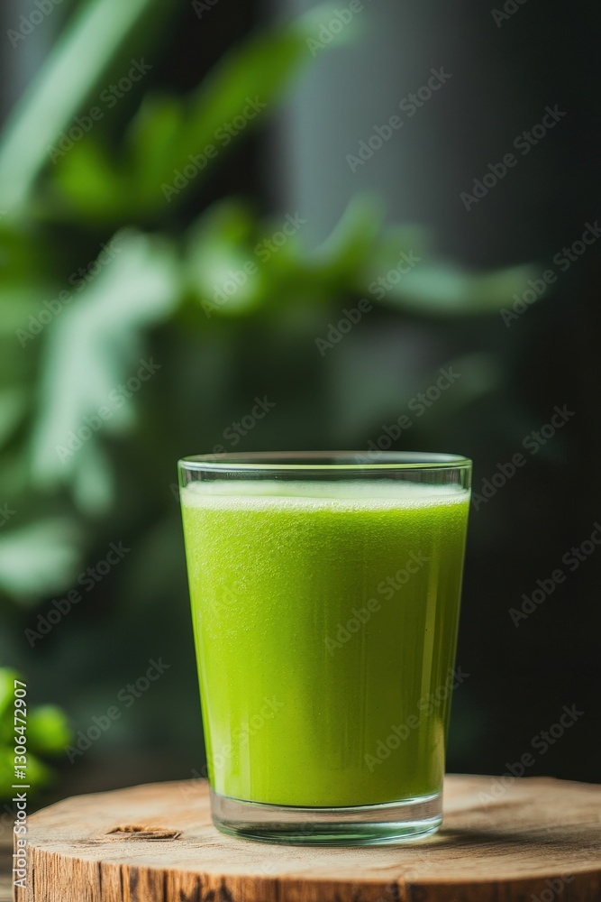 Refreshing green juice offers a healthy boost amid natural surroundings. National Fresh Celery Month Refreshing green juice offers a healthy boost amid natural surroundings. National Fresh Celery Month