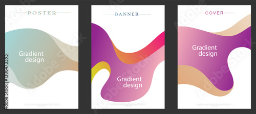 Colorful banner. The gradient design template. A colorful decorative element for decoration and creativity