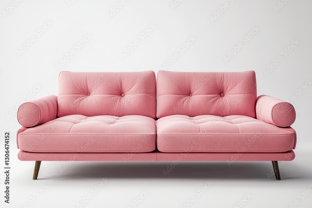 Fototapeta premium Plum room with sophisticated minimalism, featuring a black platform.