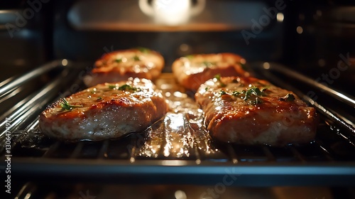 The cutlets are baked in the oven