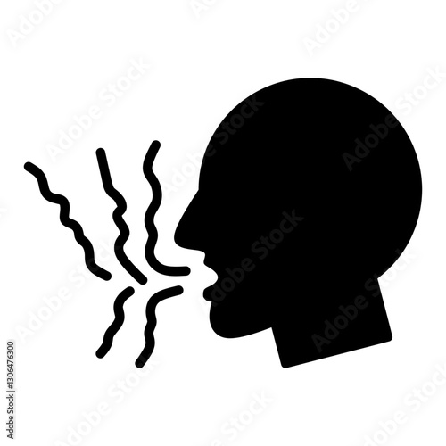 Bad breath icon