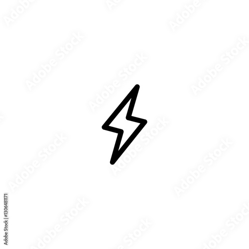 Lightning icon. Energy, charging sign. vector illustration