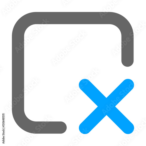 Multicolored black and blue outline icon pack