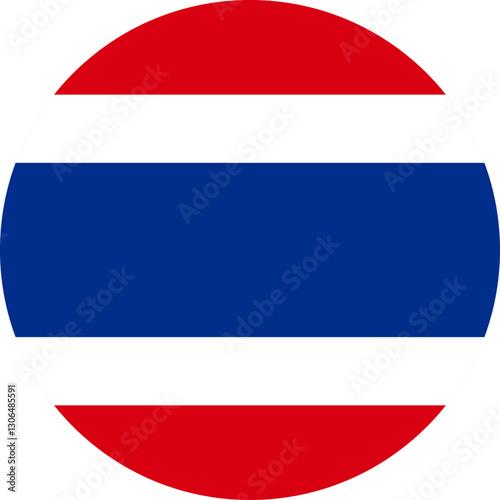 thailand flag illustrator national of round