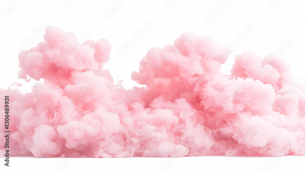 Soft Pink Smoke Cloud on White Background for Creative Projects Soft Pink Smoke Cloud on White Background for Creative Projects