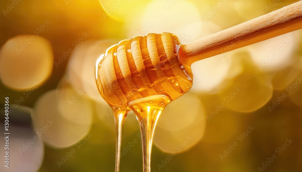 Ultra macro shot of golden honey dripping from a wooden honey dipper, glistening in warm light. Perfect for showcasing the texture and richness of honey in a natural, appetizing setting.
Ultra macro shot of golden honey dripping from a wooden honey dipper, glistening in warm light. Perfect for showcasing the texture and richness of honey in a natural, appetizing setting.