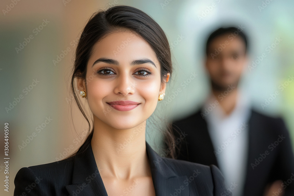 young indian business woman sitting in office young indian business woman sitting in office