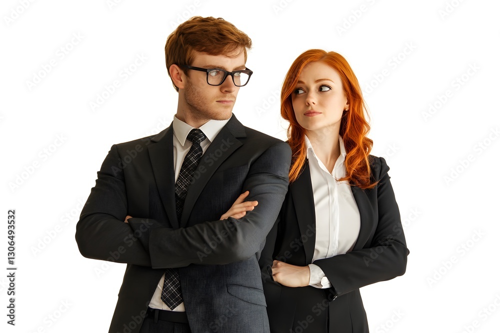 Confident business colleagues, studio portrait Confident business colleagues, studio portrait