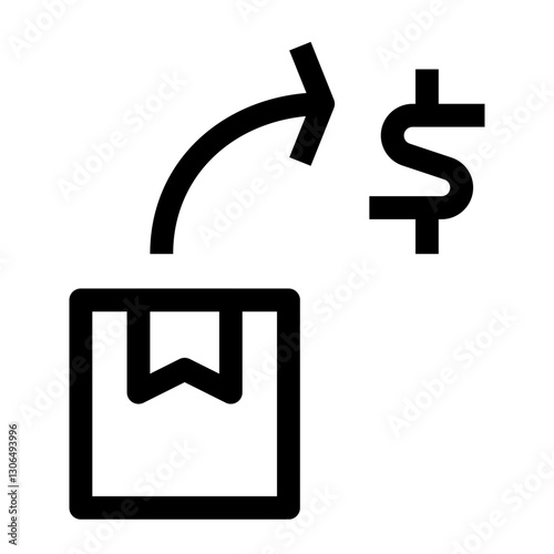 shopping and ecommerce thin icon